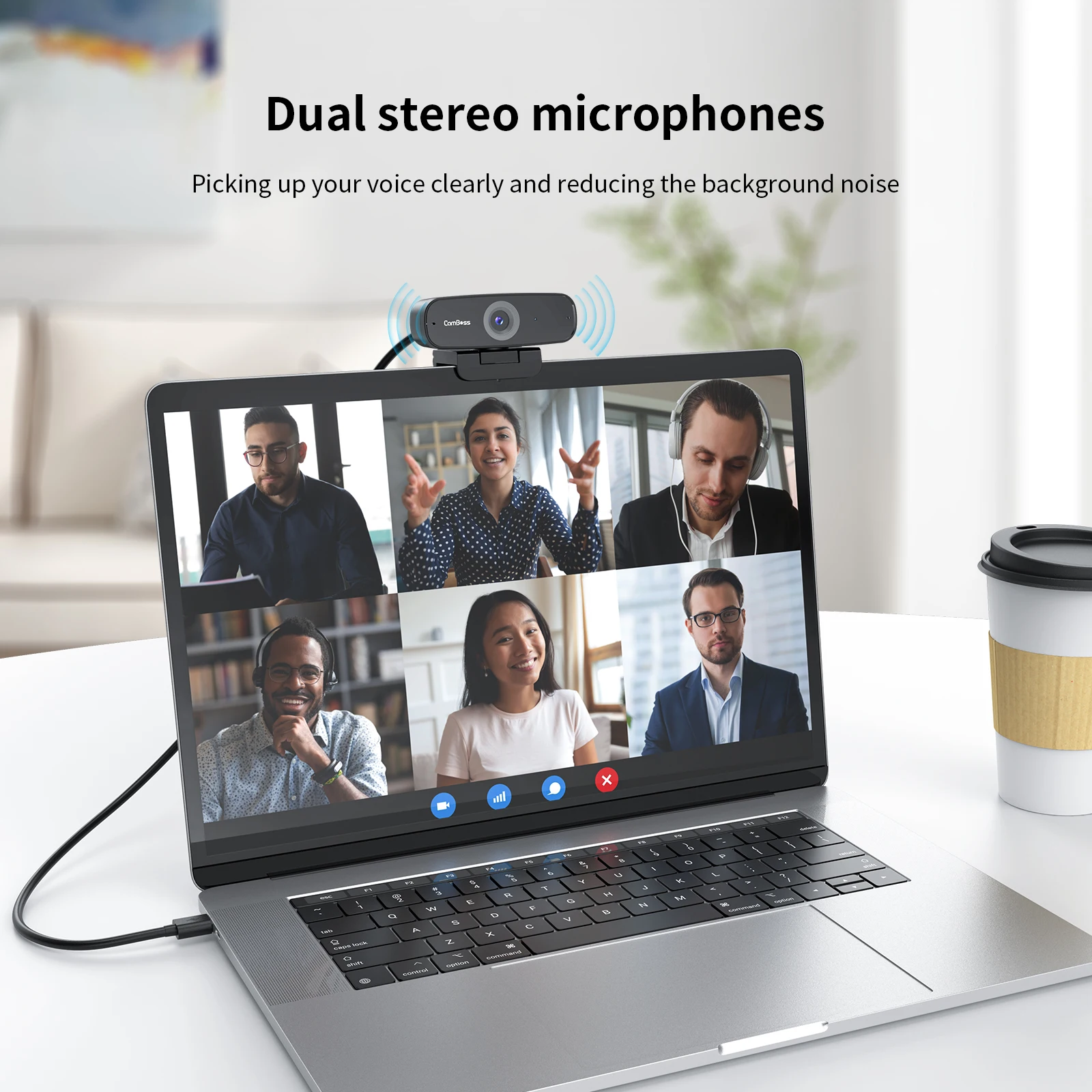 CAMBOSS C836 Webcam 1080p HD With Stereo Microphone Streaming Works With Skype Xbox Zoom FaceTime pc webcam pc web camera computer camera