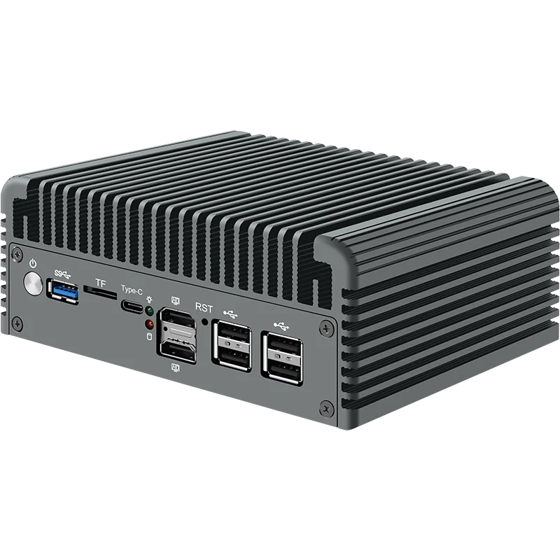 6 LAN Fanless Mini PC Intel Core 3 N355 N305 N150 N100 i226-V 2.5G Firewall Router DDR5 2xNVMe 1xSATA3.0 Type-C pfSense Proxmox 5