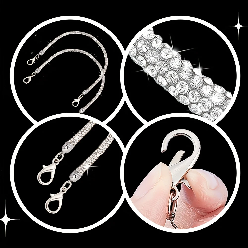Glam Sparkle Rhinestone Crystal Bag Strap - Elegant Replacement Accessory