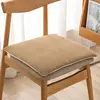 Plush Thicken Soft Cushion Square Home Dining Chair Mat Four Seasons Office Classroom Chair Cushion Simple Non-slip Stool Pad 2