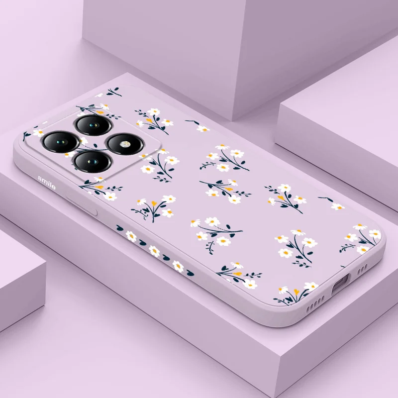 Elegant Floral Silicone Phone Case - Vibrant Design Protection Cover