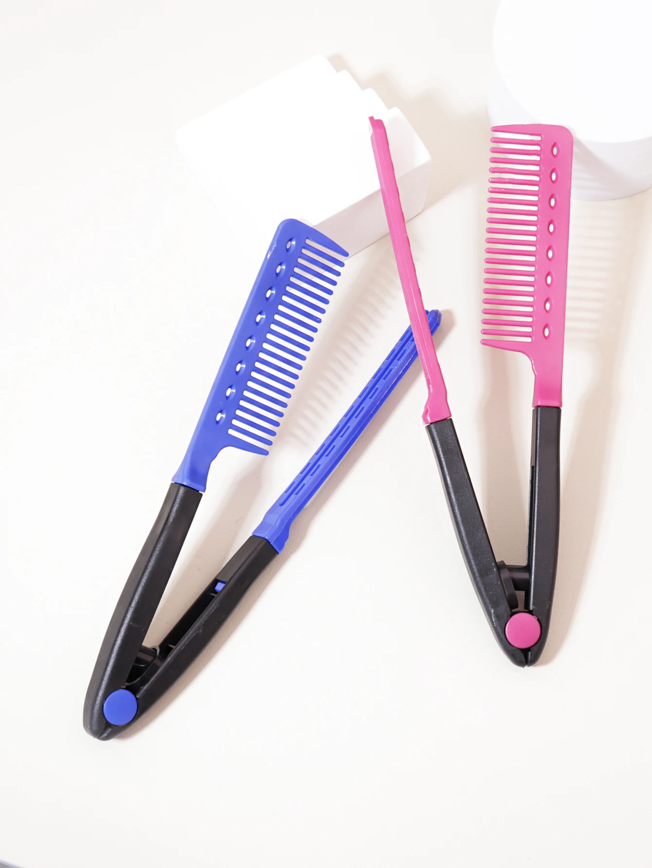 V shaped Folding Straight Comb Flat Comb Hair Clip Tool Barber Accessories Hair Special for real hair wigs 1piece