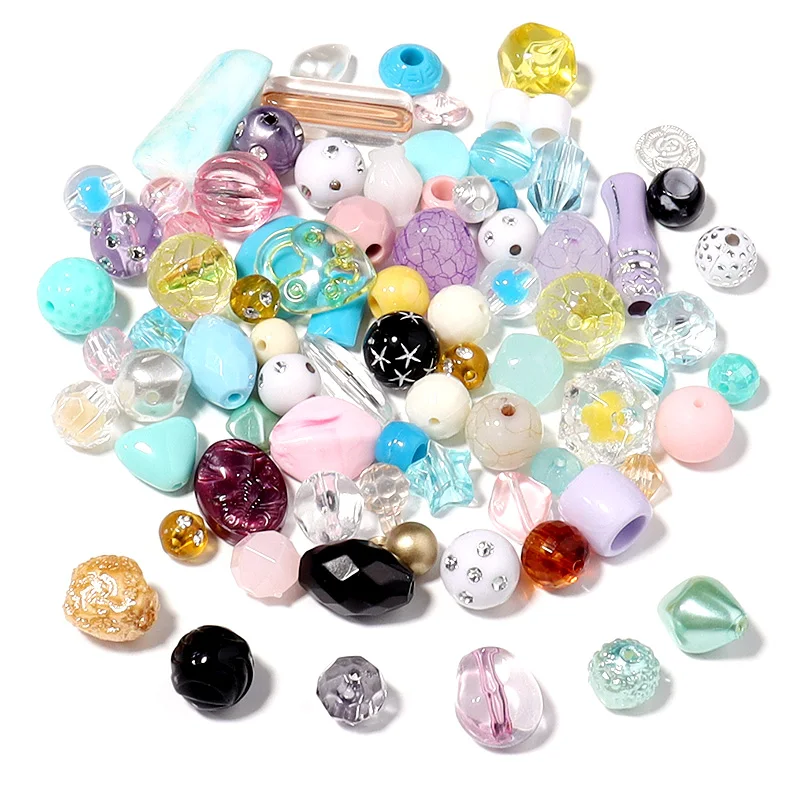 

Acrylic Phone Accessories Beads Differents Shape Mix Charming Jewelry DIY Making Phone Pendants Necklace Bracelet Surprise Bags