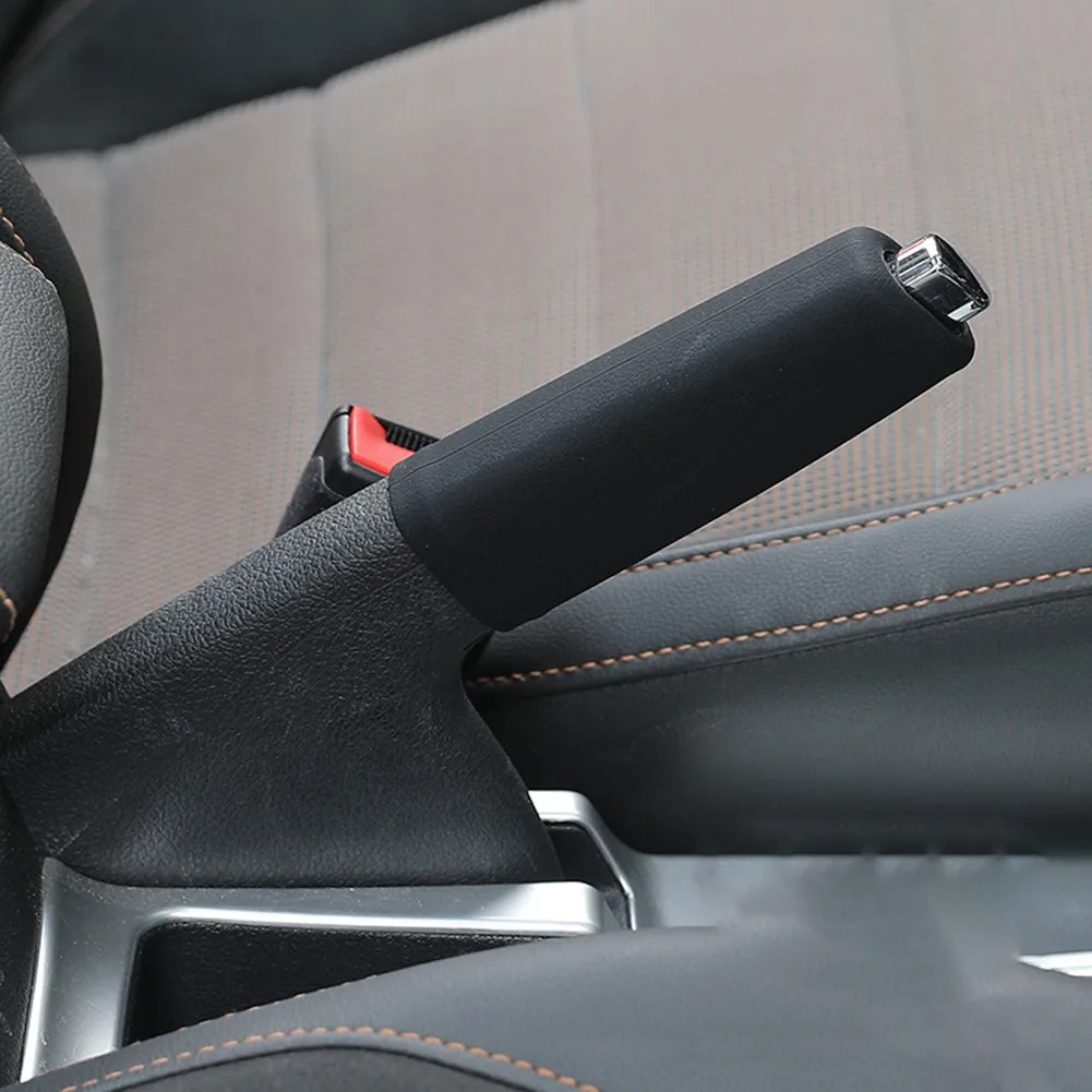 Hand Brake Set Universal Car Handbrake Sleeve Gel Cover Anti-Skid Auto Parking Brake Silicone Wear-Resistant Handbrake Cover