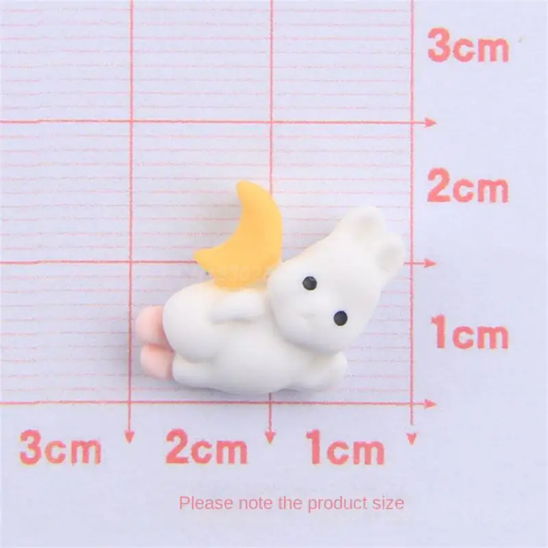 1~4PCS Decor Ornaments Cartoon Jewelry Decoration Resin Cream Angel Bunny Resin Cream Glue