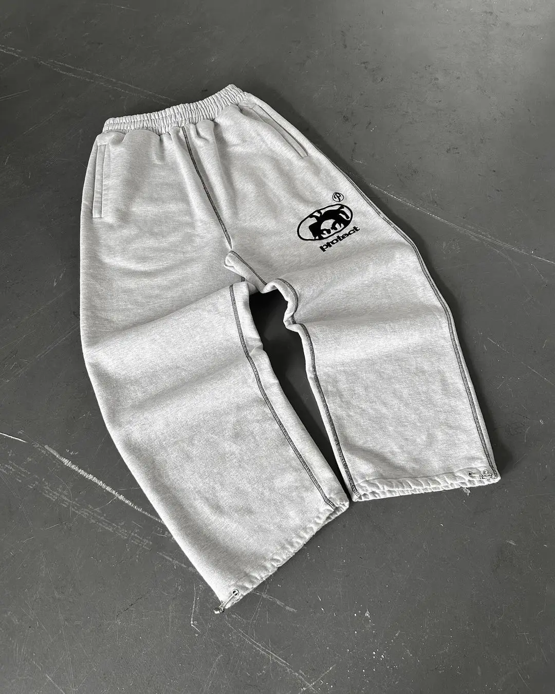 Description Picture 4 of itemStreetwear PROTECT Jogger Sweatpants Mens Womens Pants Harajuku Gothic Letter Graphic Embroidery Elastic Waist Baggy Trousers