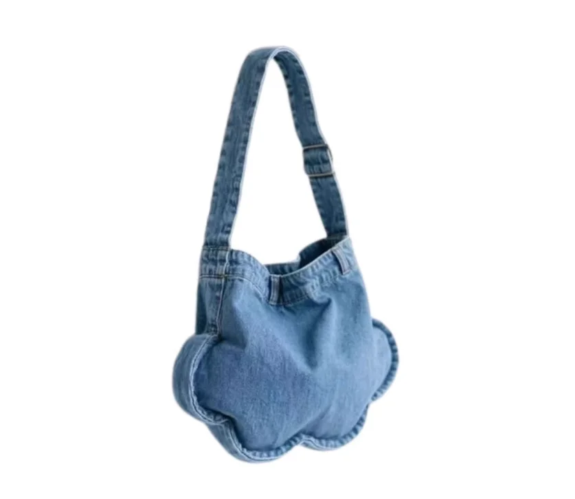 JIAERDI Washed Denim Cloud Bag For Women 2025 New Summer Versatile Large Capacity Handbag Female Retro Shoulder Underarm Bags