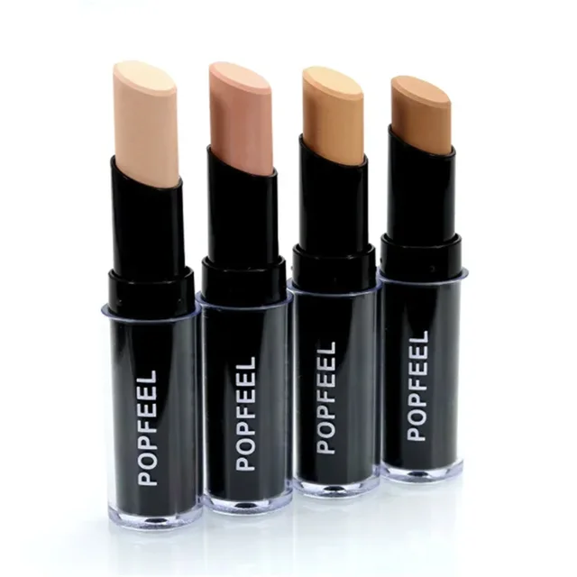 Maquillage quotidien pour le visage pour femmes, cercle des yeux foncés, cache les imperfections, soins du visage, correcteur crémeux, bâton 4 couleurs, primaire de maquillage 1