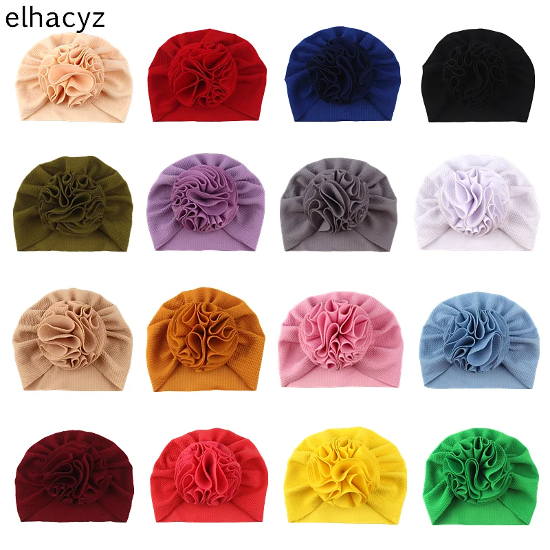 10pcs/lot Bloom Flower Baby Headband Knot Toddler Headwrap Elastic Infant Turban Bullet Fabric Infant Beanie Cap Hair Accessory baby winter warm hat kids knit scarf beanie hat set scarves fleece lining loop scarves for kids toddler beanie hat scarf set