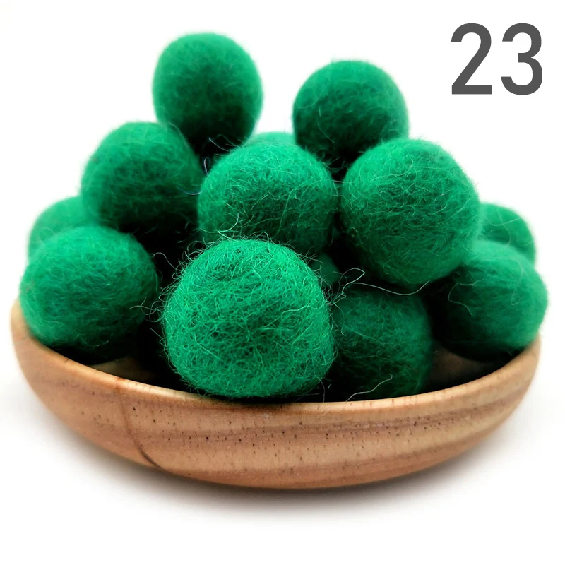 2cm Wool Felt Balls Round Felt Pom Poms Mixed Color 30 Colors Kids Toys Xmas Decor DIY Sewing Craft Supplies 10/30pcs wool felt balls