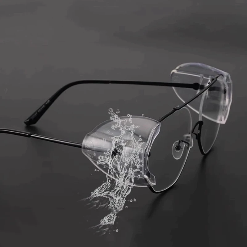 1 Paar universelle Sicherheitsbrille mit Seitenschutz, transparente, flexible Brille, sicherer Schutz, Seitenabdeckung, Schutzbrille – Detail 6
