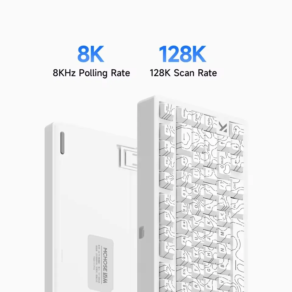 MCHOSE Jet 75 Hall Effect Magnetic Switch Gaming Keyboard Topographic Keycaps Kailh Magnetic God Switch Customized Hot Swappable