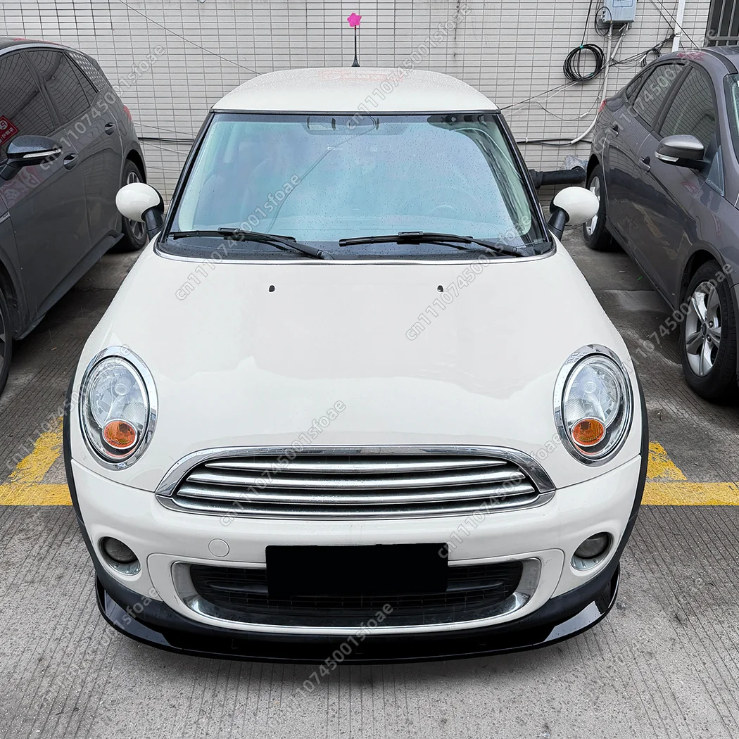 미니 R56 R57 페이스리프트 2011 2012 2013 2014 ABS 글로스 블랙 레트로핏 스포일러 디퓨저 커버 튜닝용 프론트 범퍼 스플리터 립