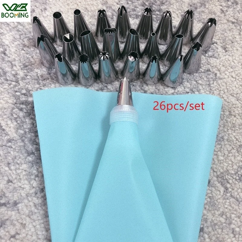 Nozzles Pastry Bag 24 Pieces Bags Nozzles Pastry Set Kit Nozzles