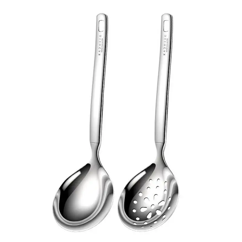 

Soup Ladles Stainless Steel Pot Spoons Colander Utensils Scoop Soup Spoon Gravy Oil Soup Fat Separator Ladles Skimmer Spoon