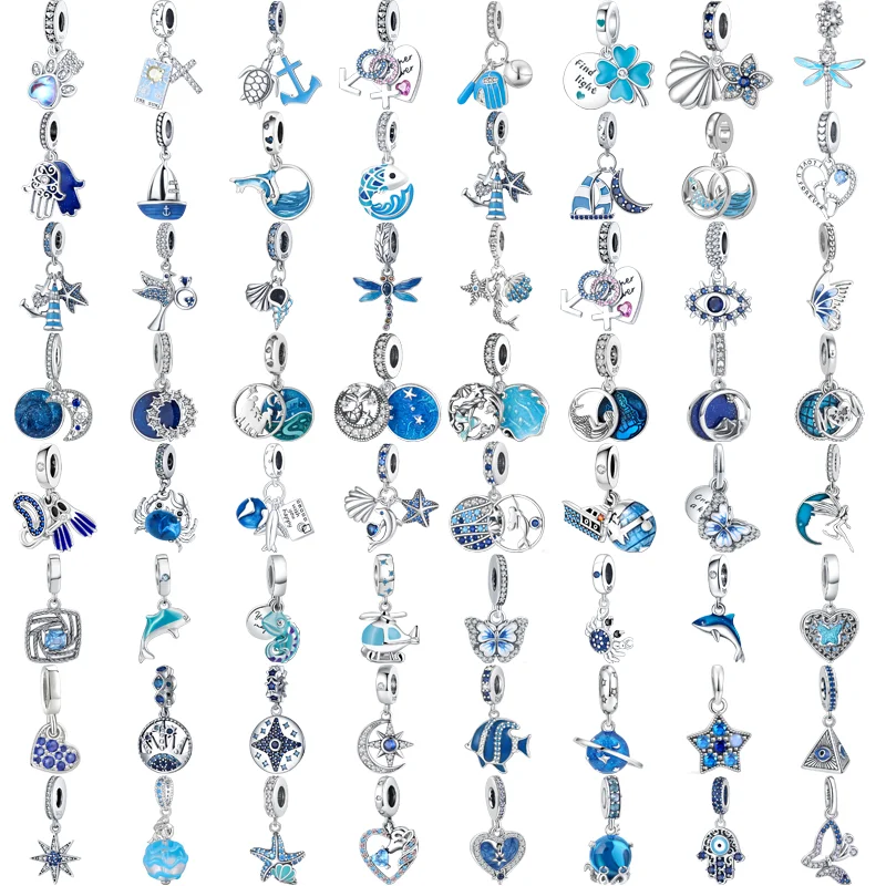 

Hot High Quality 925 Sterling Silver Turtle Fish Butterfly Starfish Beads Fit Original Pandora Charms Women Jewelry Fashion Gift