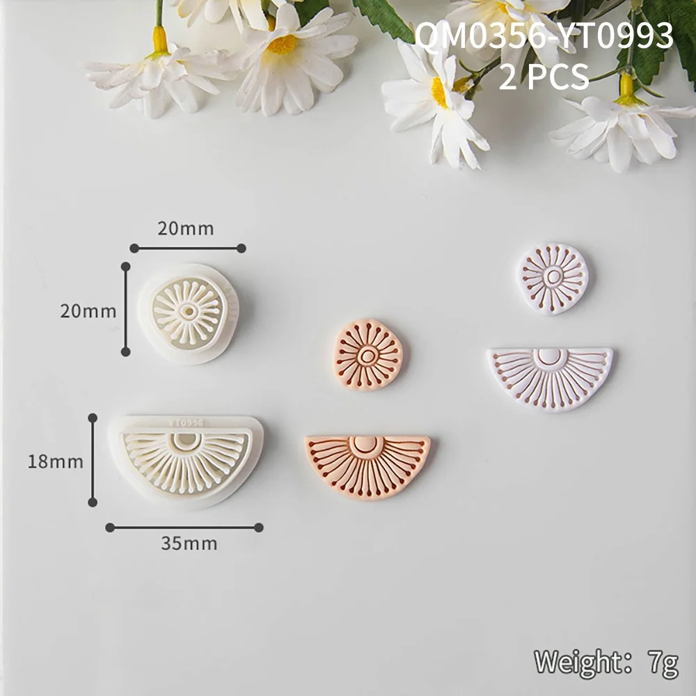 Boho-Polymer-Ton-Schneider im böhmischen Stil, in individueller Blumenform, geprägte Tonformen für die Herstellung von DIY-Keramik-Ohrringen und Schmuck – Detail 11