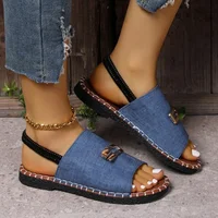 Femmes décontracté plage luxe sandales léger été nouvelle mode en plein air sandales plates femmes bout ouvert anti-dérapant chaussures de créateur 4