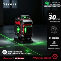 YEVOLT YVGLL4XS16 16 lignes 4 planches outils de niveau Laser vert 4D avec puissance 3Ah/5.2Ah Machine auto-nivelante horizontale et verticale 1