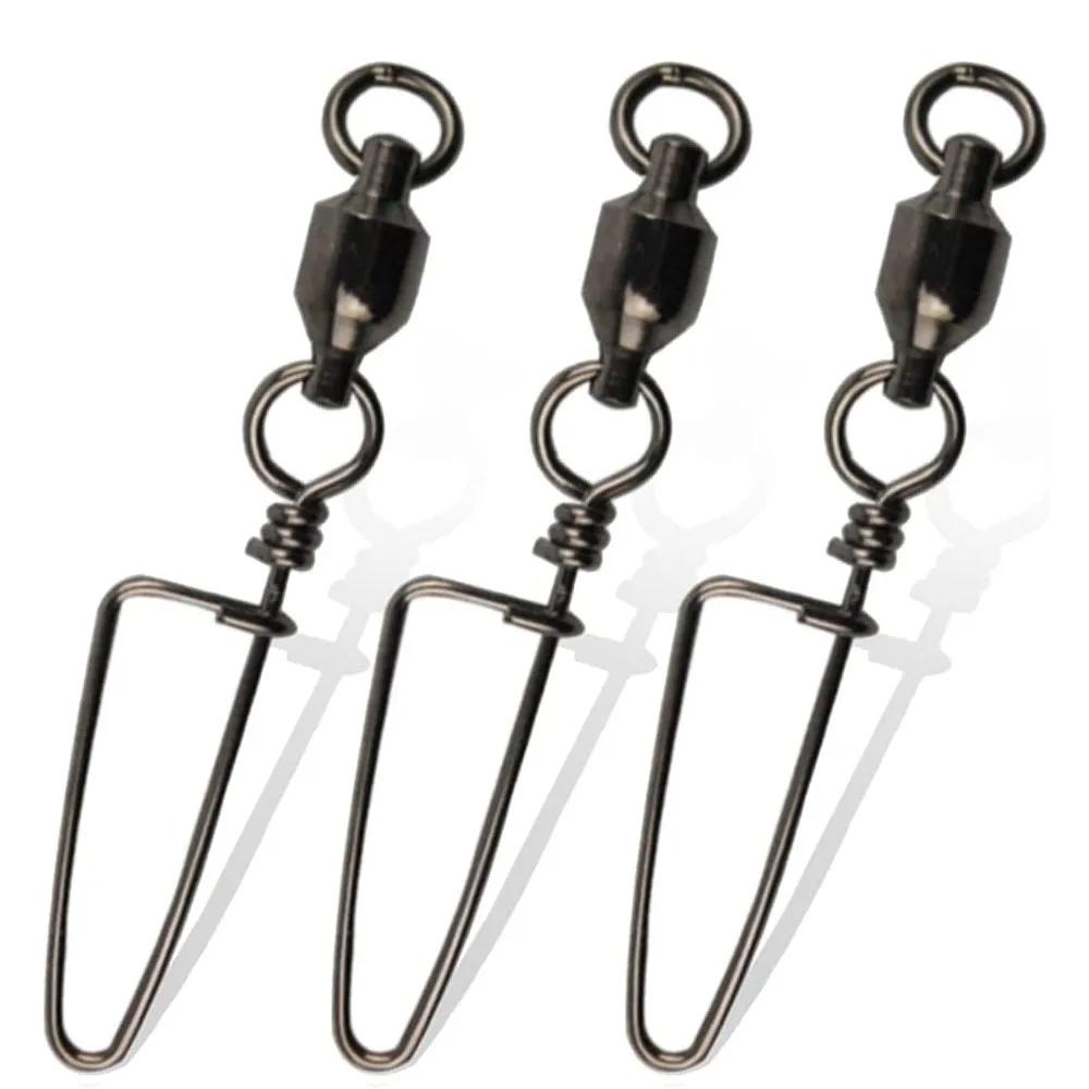 40Pcs Copper Ball Bearing Fishing Swivel with Coastlock Snap 26503LBS