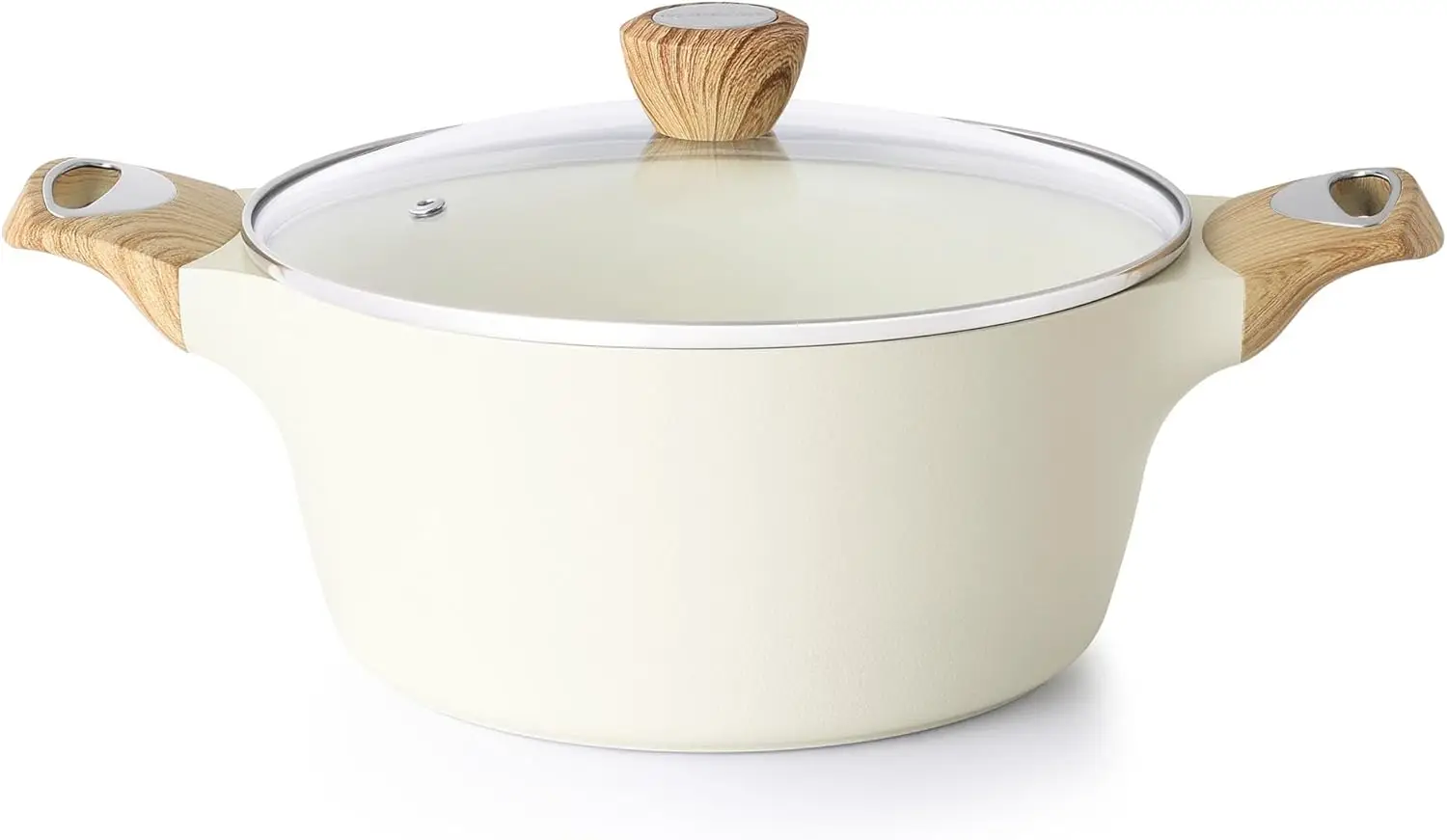 Ceramic Nonstick Stock Pot with Lid, 2.6/4.5/6.6/8.5 QT Soup Pot Casserole Pot, Non-toxic Healthy Pasta Pot, Large Cook 1