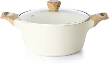 Ceramic Nonstick Stock Pot with Lid, 2.6/4.5/6.6/8.5 QT Soup Pot Casserole Pot, Non-toxic Healthy Pasta Pot, Large Cook 1