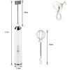 Electric Foamer Mixer Whisk Beater Stirrer 3-Speeds Coffee Milk Drink Frother USB Rechargeable Handheld Food Blender Whisk 4