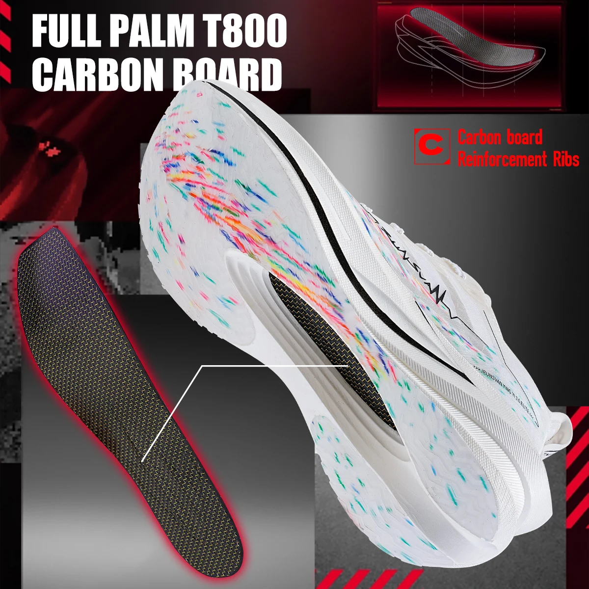 IRUNSVANShadow Wing 3.0 Full Palm Carbon Plate Running Shoes Track and Field Sprint Training Professional Sports Men running shoes men sneakers