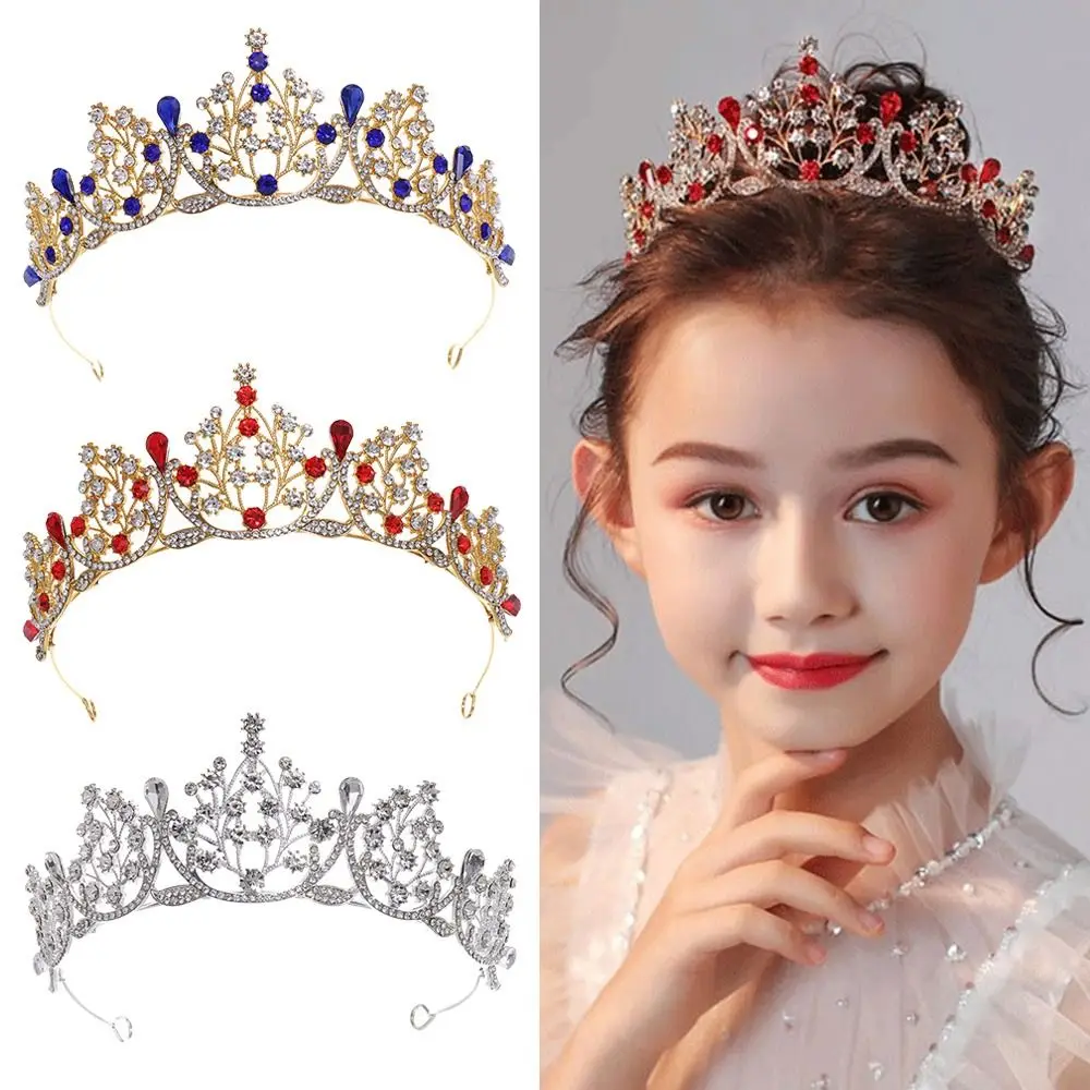 Hair Accessories Princess Crystal Tiaras and Crowns Headband Kid Girls Bridal Prom Crown Wedding Party Jewelry