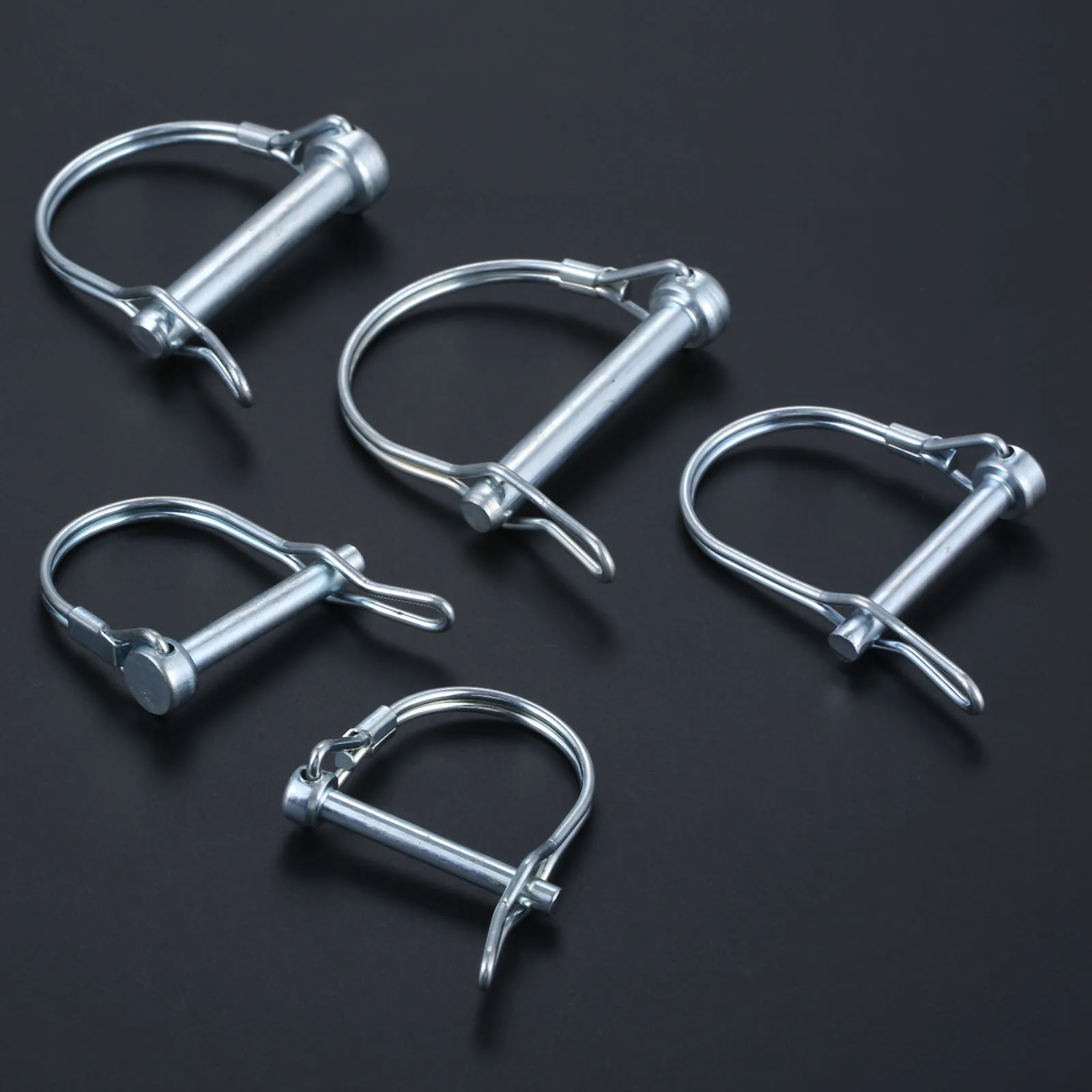 Quick lock pin 5pcs/2pcs Coupler Safety Pin D-Hook Steel M5 M6 M8 M9.5 Quick Lock Release Trailer Truck Bicycle Stroller Boat RV Hitch Latch