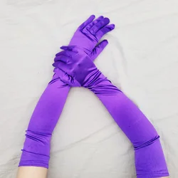Extended ceremonial gloves satin stretch satin gloves retro party cosplay ladies gloves fashion wedding gloves C027