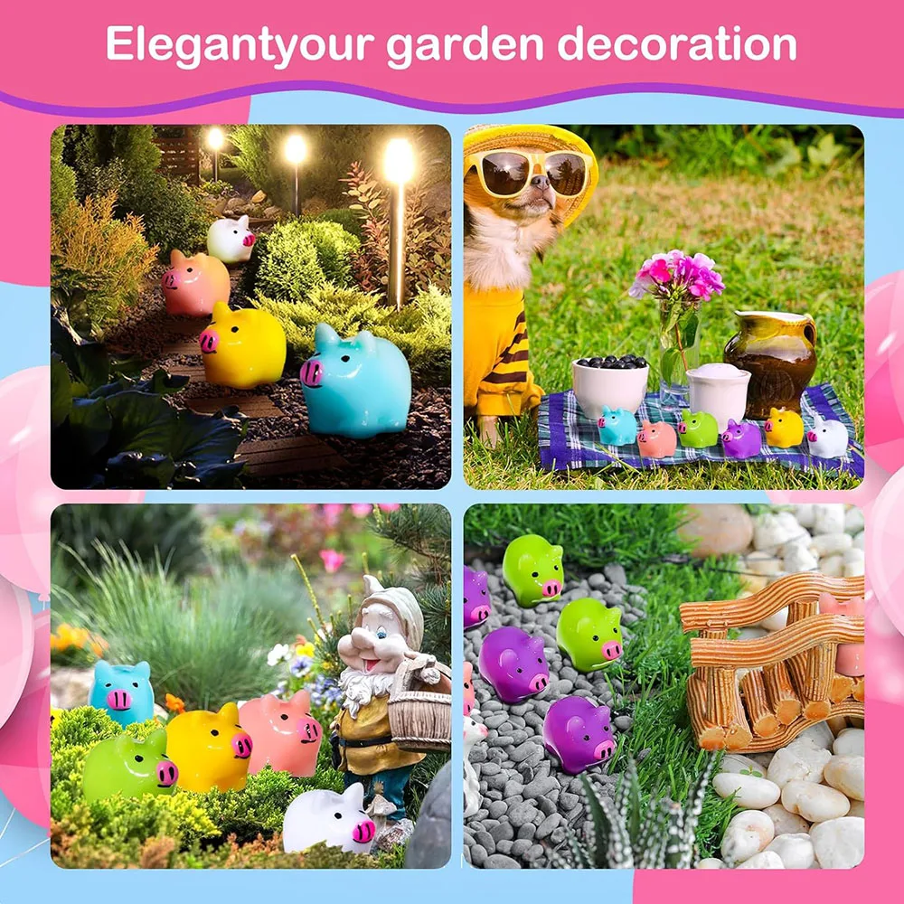 Mini Resin Pig Miniature Piggy Figures Garden Landscape Dollhouse Aquarium  Potted Plant Room Decorations DIY Party Toys - AliExpress