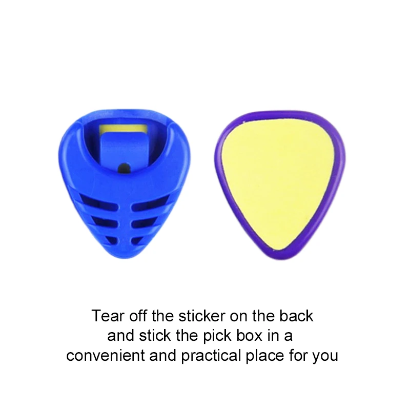 Stainless Steel Guitar Pick Colorful Heart-shaped Picks Box Adhesive Backing Ukulele Guitar String Instrument Accessories TMZ