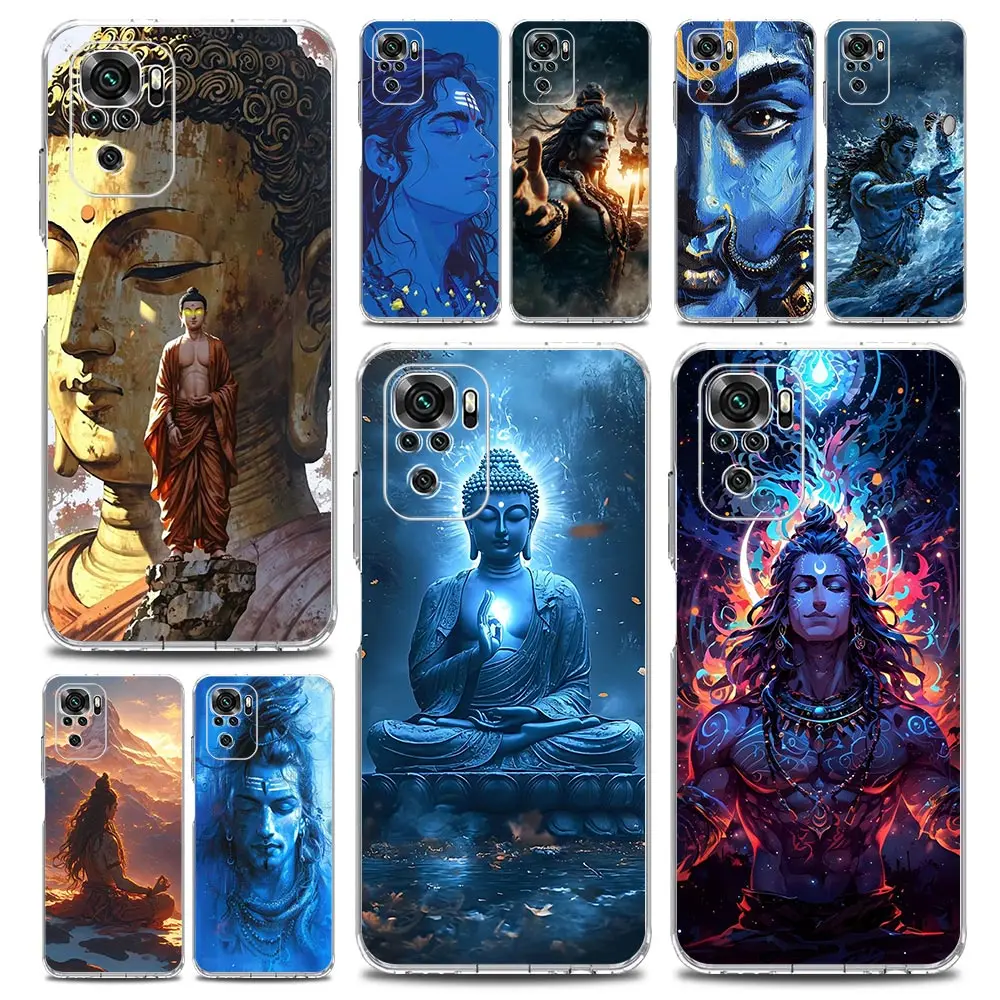 Elegant Phone Case Featuring Lord Shiva and Buddha - Inspired by Indian Artistry