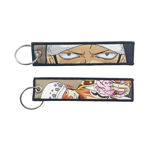 One Piece Anime Key Chains with Cute Jet Manga Embroidery Fashion Key Tag for Jewelry Accessory Key Ring Holder Gift Anime Fans - Image 19