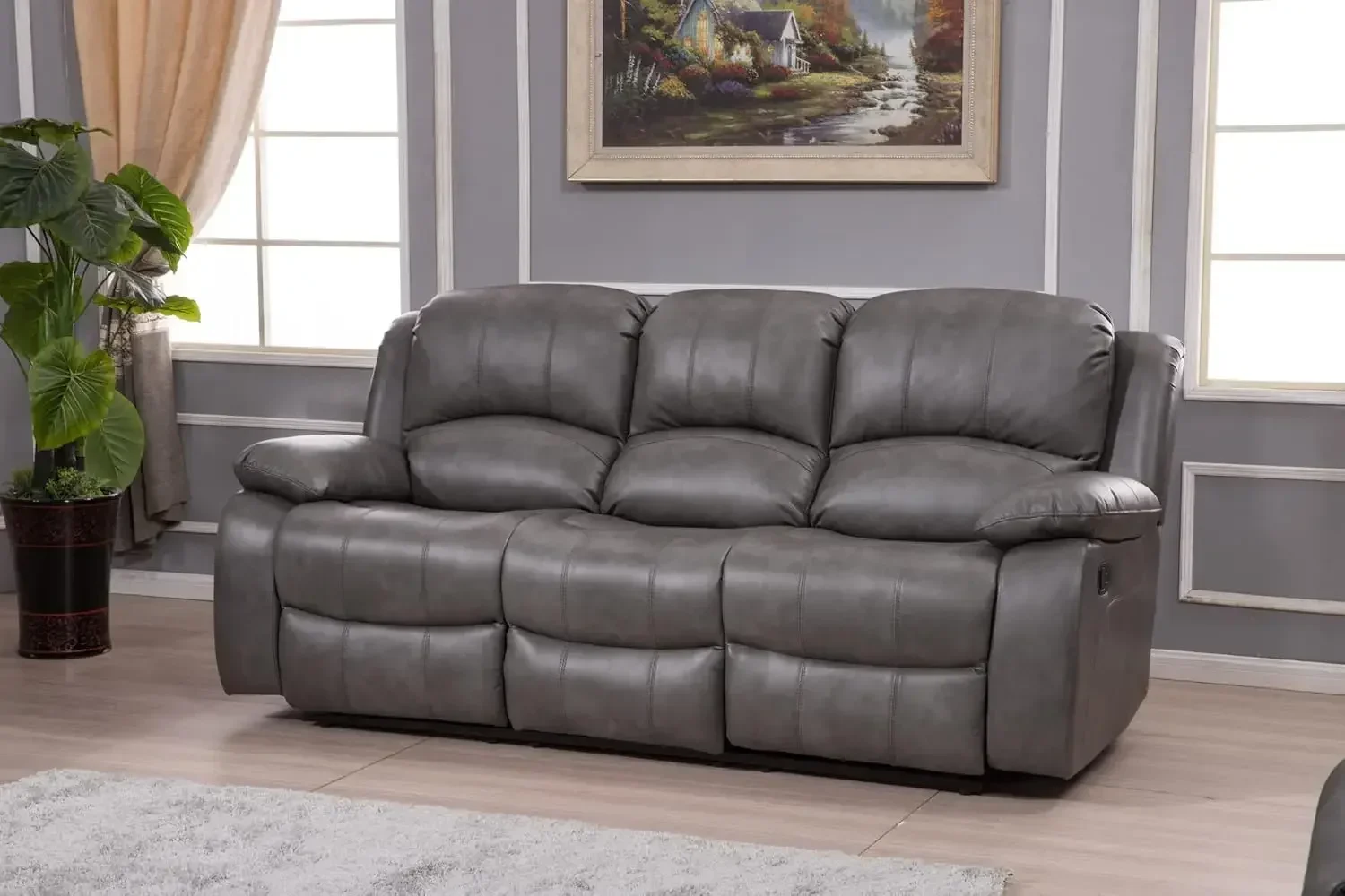 Leather Air Reclining Set 3