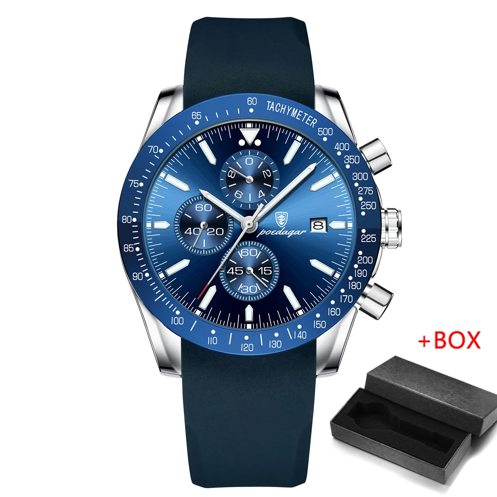 Silicone Silver Blue