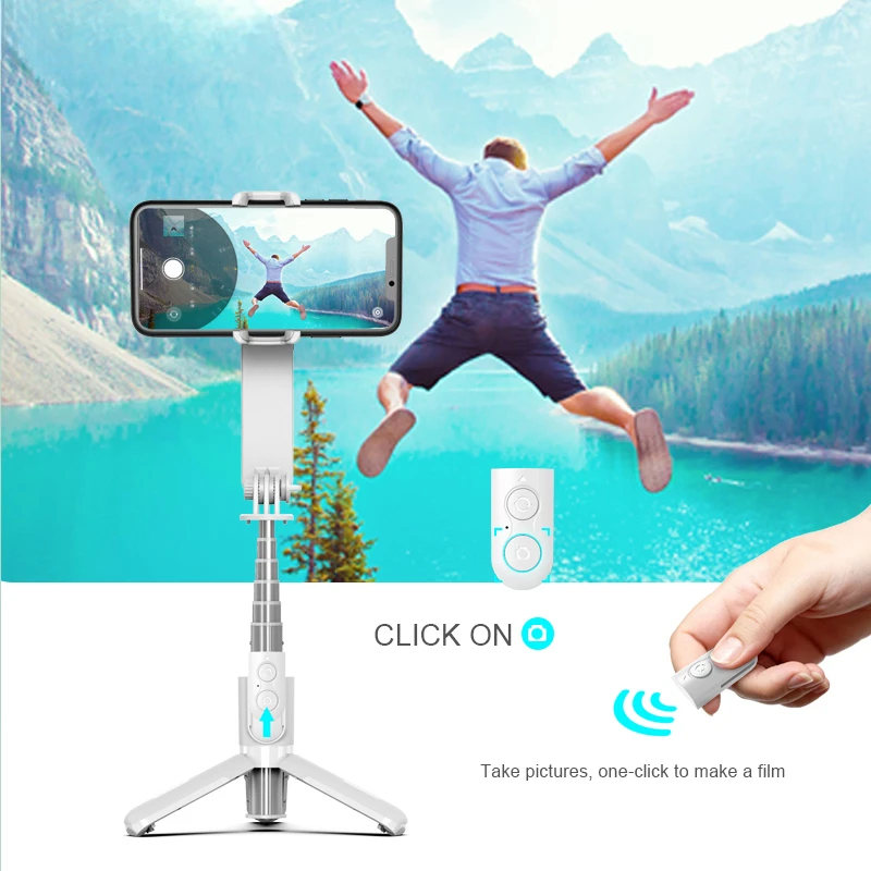 

Folding Light Handheld Gimbal Stabilizer Selfie Tripod With LED Fill Light Handheld Gimbal Stabilizer Bluetooth Remote Control