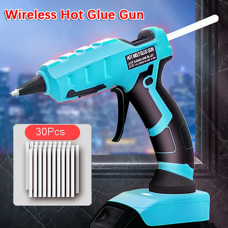 

Wireless Hot Glue Gun Cordless Glue Gun Kit with 30PCS Glue Sticks Home Improvement Craft DIY Repair Tool for Makita 18V Battery