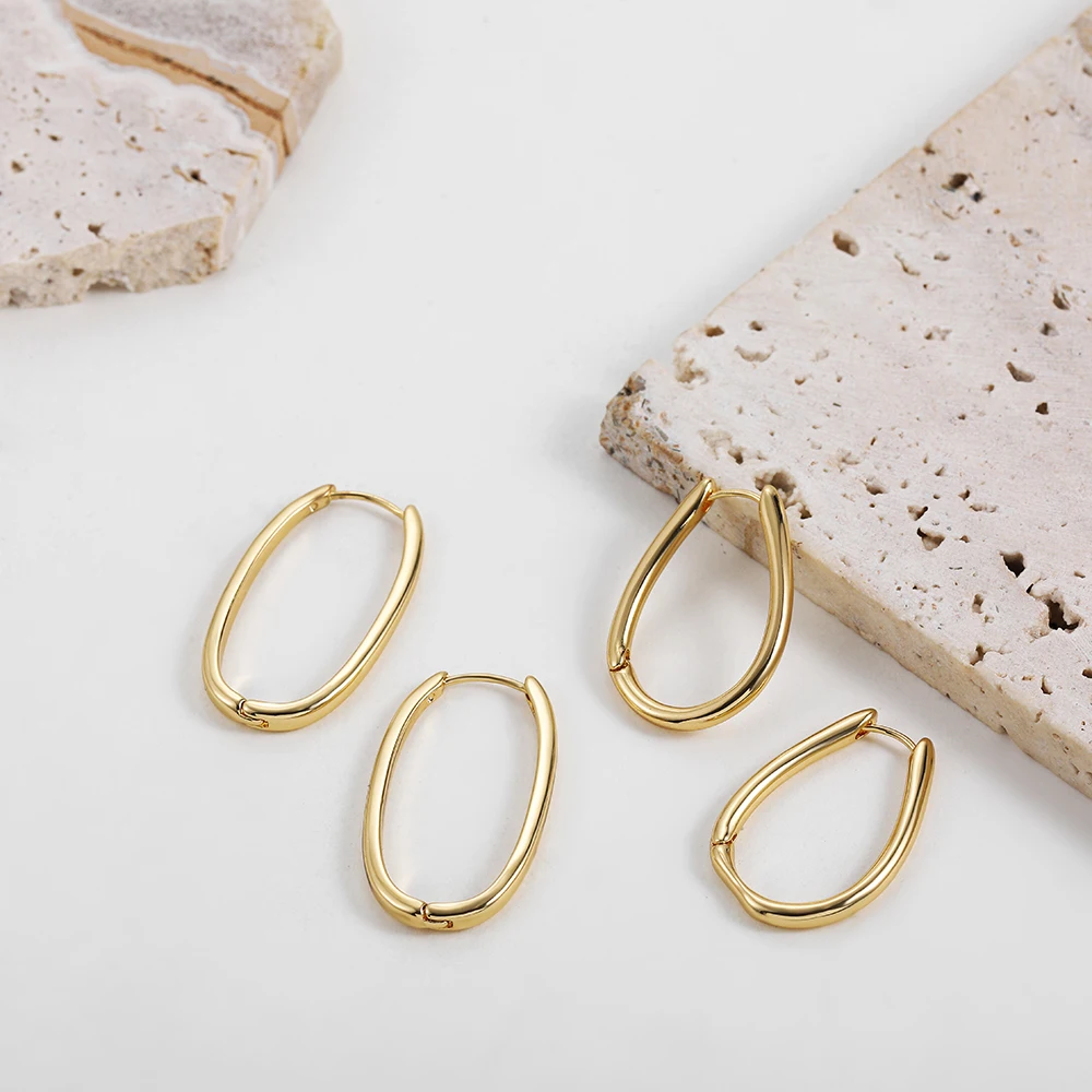 Trendy Gold Color Stainless Steel Hoop Earrings Women Girl Cartilage Piercing Small Ear Buckle Classic Jewelry 2025 Wedding Gift