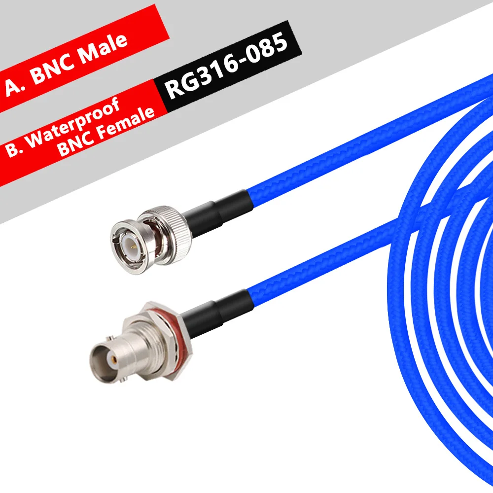 Rf. Coassiale Bnc. Maschio A. Bnc. Spina Maschile RG316 / RG174