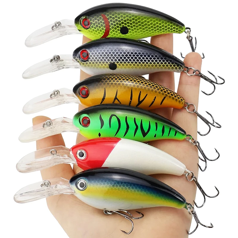 1 Pezzo Esca Pesca Minnow Swimbait Crankbait 10 Colori - Irresistibile Per Bassi!