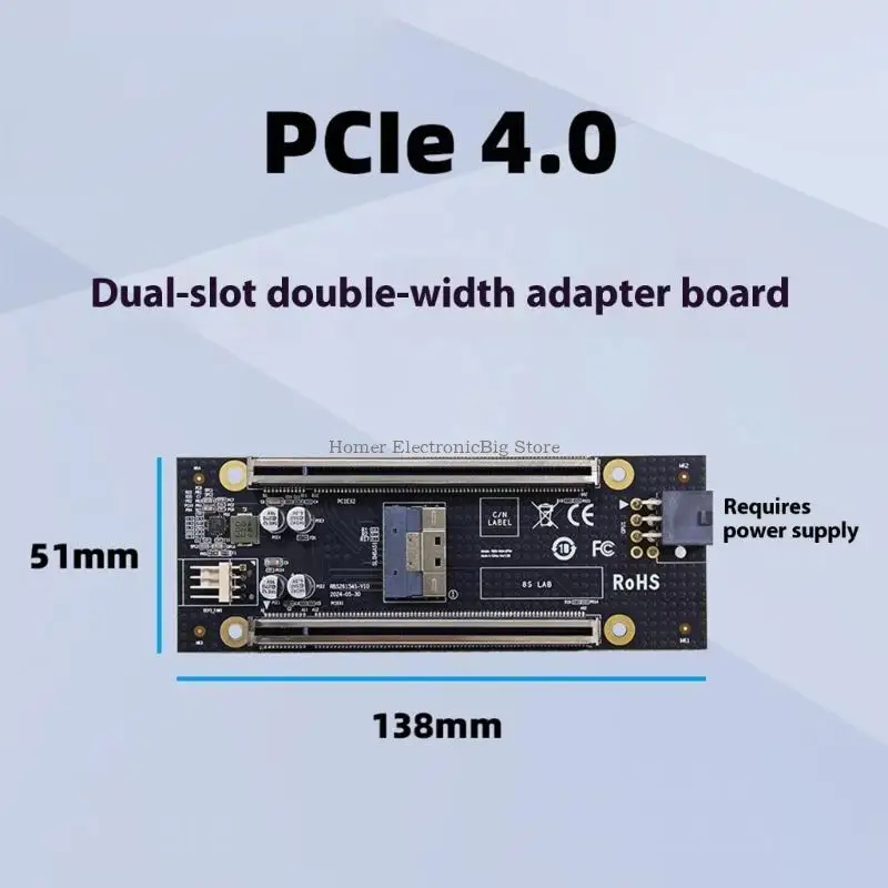 KINO용 패시브 디자인 PCIe.0 확장 카드