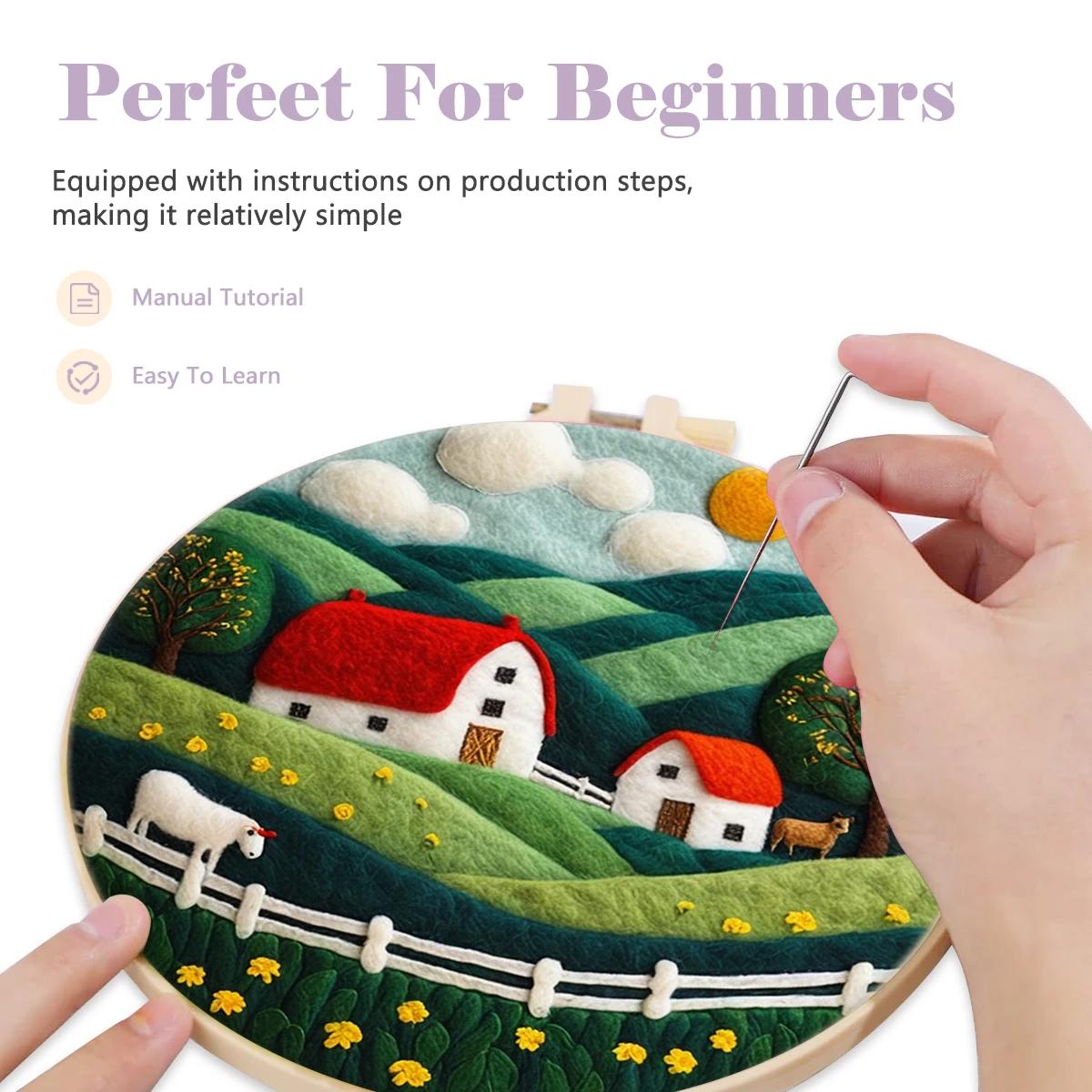 Wool Needle Felting Animals Bird Owl Handmade Needlework Felt Arts And Crafts Stitch Wool Fleece for Felting Crafts Kit