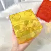 Piggy Bank Coin Bank Transparent Visible Kids Building Block Design Money Saving Box Jar Coins Storage Box For USD EURO Money 2