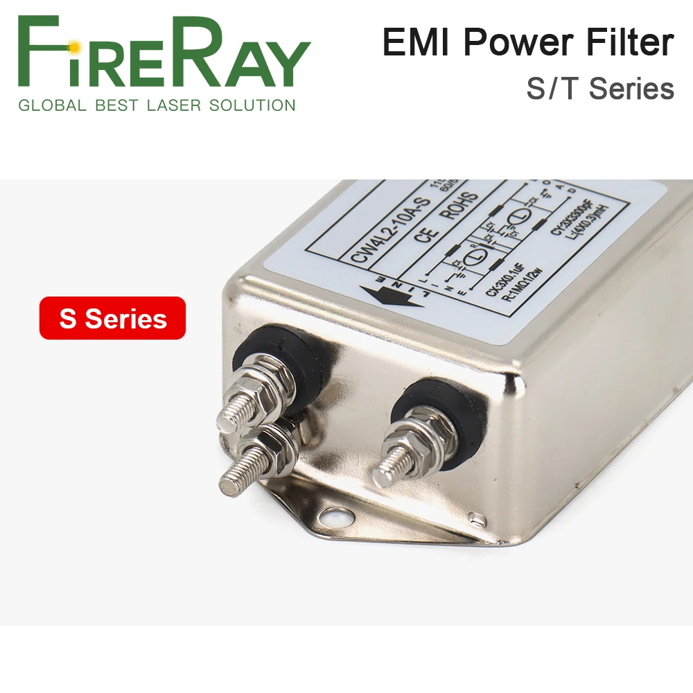 FireRay 전원 EMI 필터 CW4L2-10A-T, S CW4L2-20A-T, S 단상 AC 115V, 250V, 20A, 50Hz, 60Hz