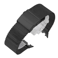 Premium Milanese Mesh Metal Strap - Elegant Steel Wristband Bracelet - Watch 8 40mm44mm46mm (Black)