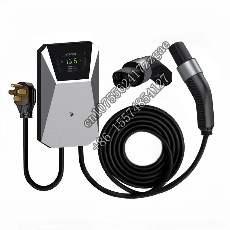 

Home Electric Vehicle Charging Station 32A Outdoor EVSE with WiFi NEMA 14-50 Plug 25 FT Cable 240V Level 2 EV Charger