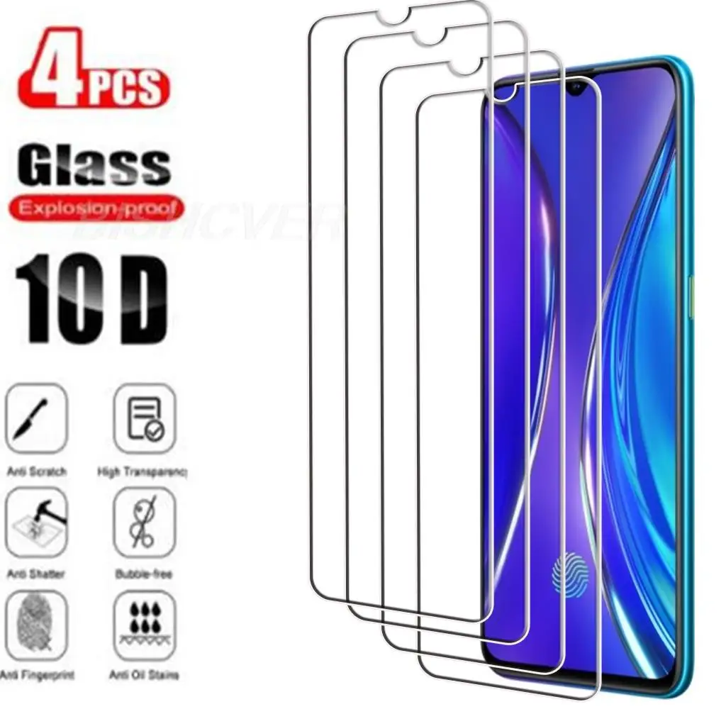

4 шт. закаленное стекло для OPPO Realme XT RMX1921 6,4 дюйма 2019 RealmeXT, защита экрана, защитная стеклянная пленка 9H