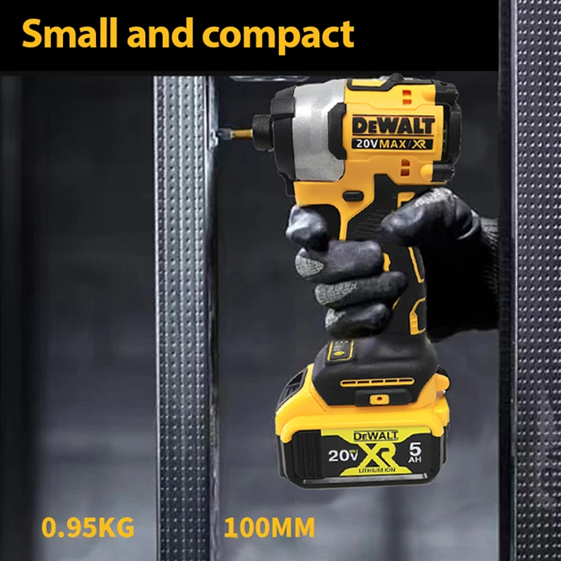 DEWALT 브러시리스 모터 무선 충전식 스크루 드라이버, 전기 임팩트 드릴 전동 공구, DCF850, 20V, 205NM